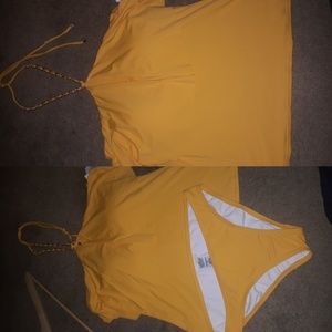 MK Yellow Sunflower Bathing suit NWT Size M